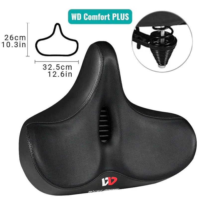 Oak & Coral | Extra Wide Bicycle Saddle with Ergonomic Design