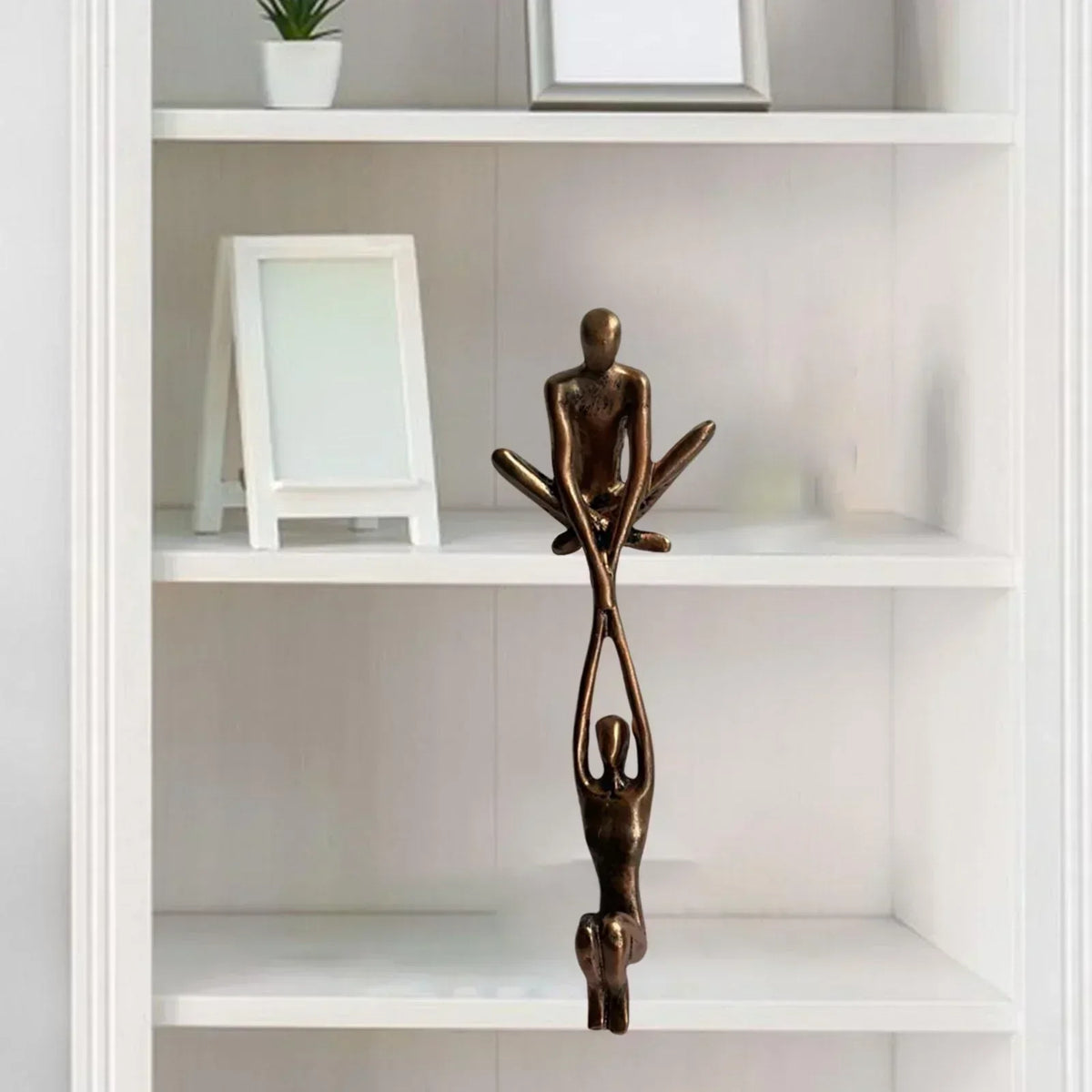 Oak & Coral | Figurative Sculpture Abstract Couple Art Piece