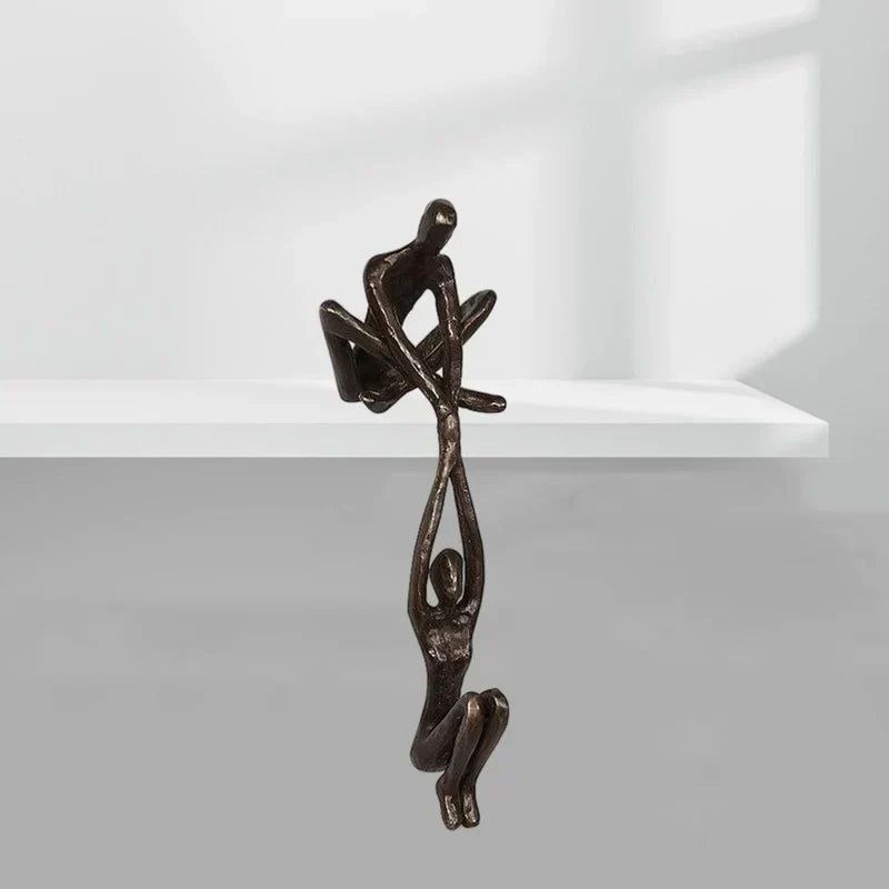 Oak & Coral | Figurative Sculpture Abstract Couple Art Piece