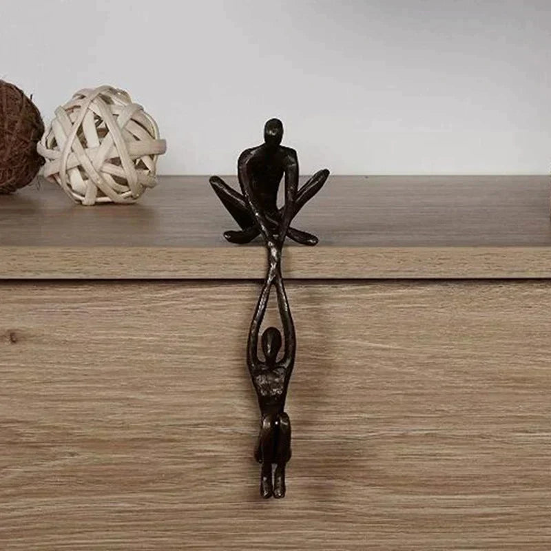 Oak & Coral | Figurative Sculpture Abstract Couple Art Piece