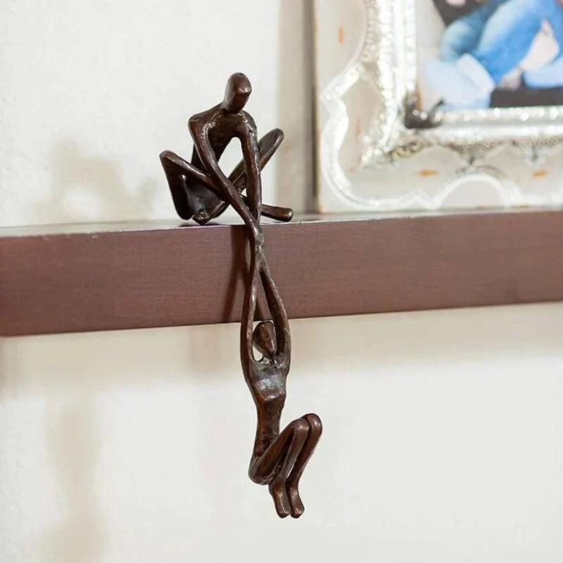 Oak & Coral | Figurative Sculpture Abstract Couple Art Piece