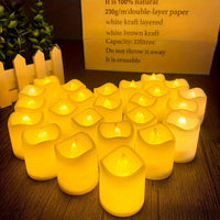 Oak & Coral | Battery-Powered LED Tealights - 24-100 Pack