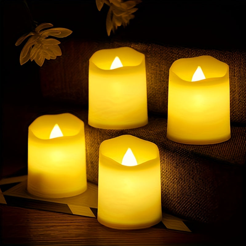 Oak & Coral | Flameless LED Tea Lights Battery Operated – 24–100 Pieces