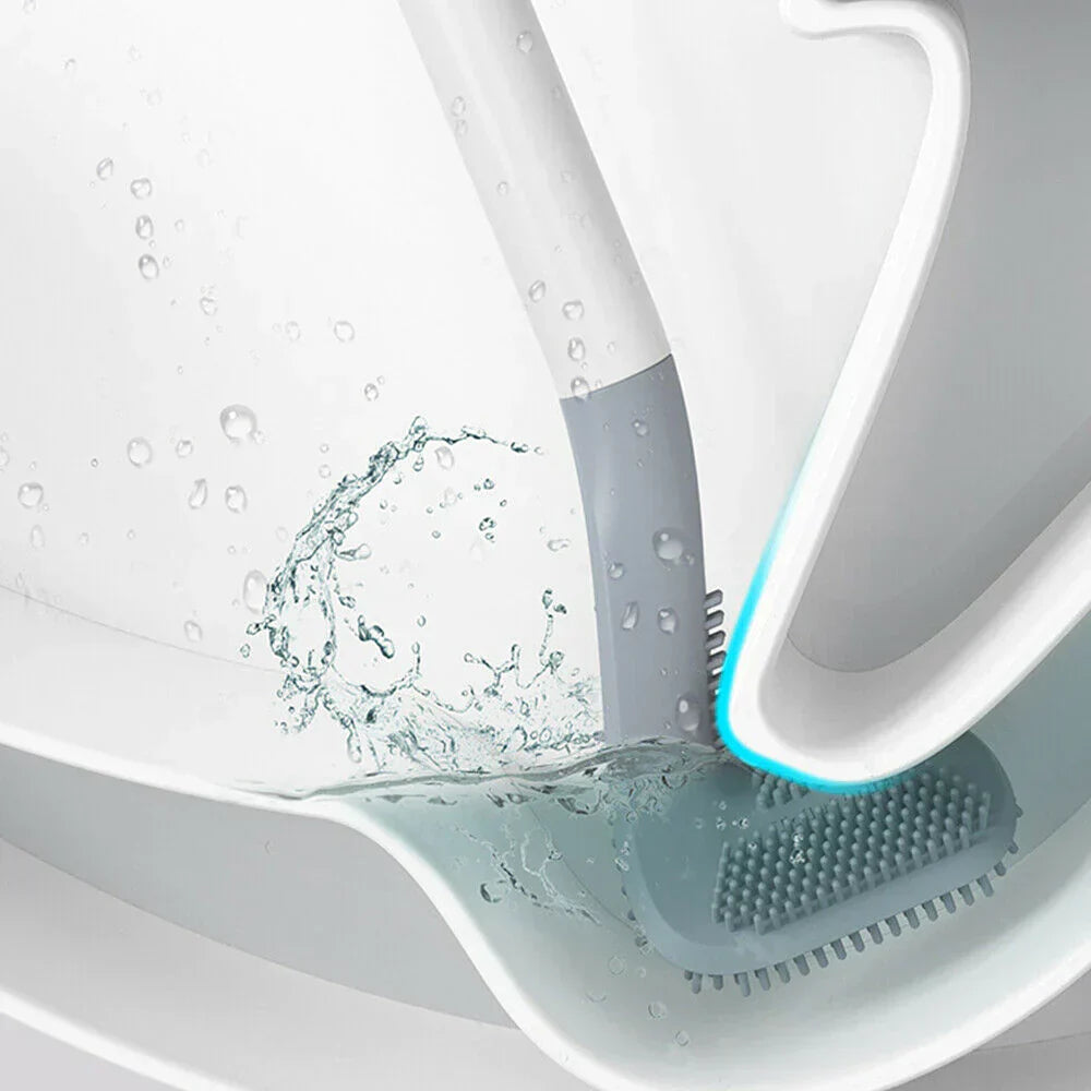 Oak & Coral | Flexible L-Shaped Toilet Brush Set