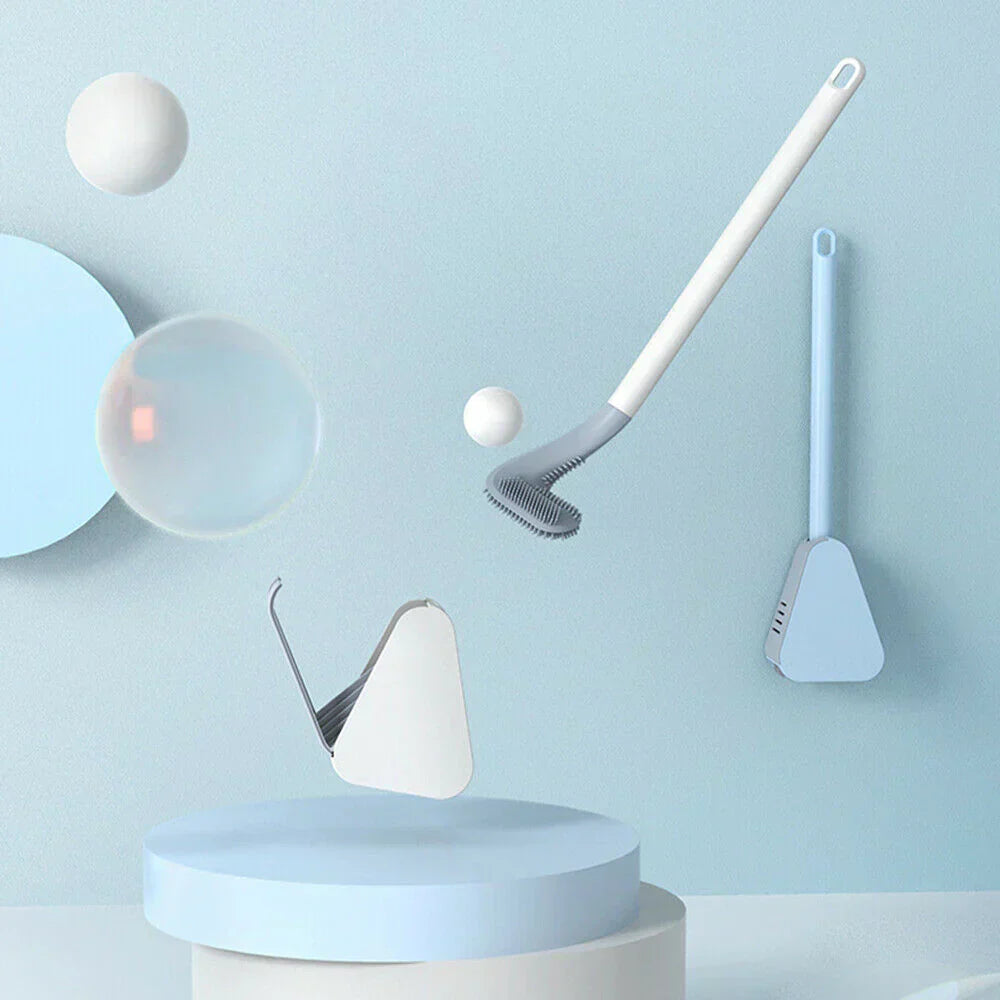 Oak & Coral | Flexible L-Shaped Toilet Brush Set