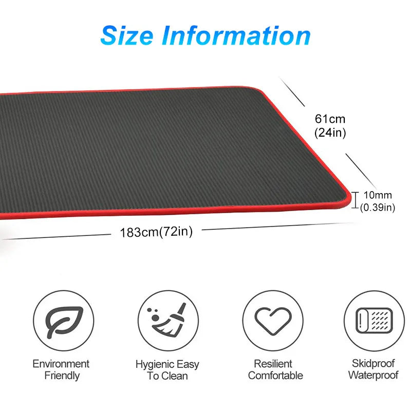 Oak & Coral | FlexiMat Yoga Mat | Extra thick 10 mm non-slip | 183×61 cm