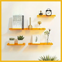 Oak & Coral | Floating Wall Shelf - Modern Bathroom Storage - Acrylic