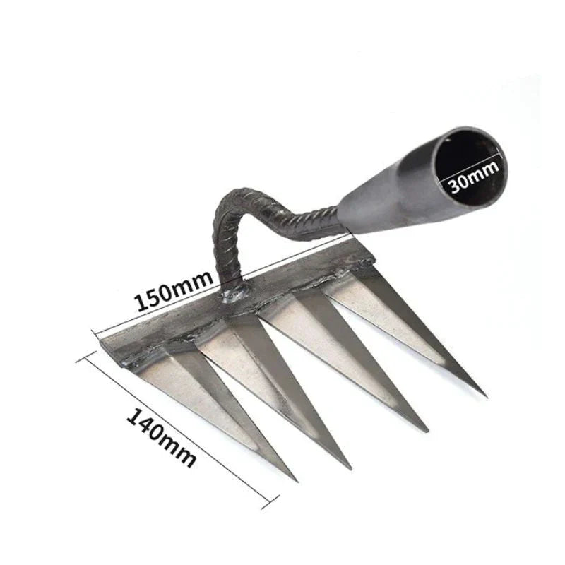 Oak & Coral | Garden Hand Weeding Cultivator with Sharp Tines