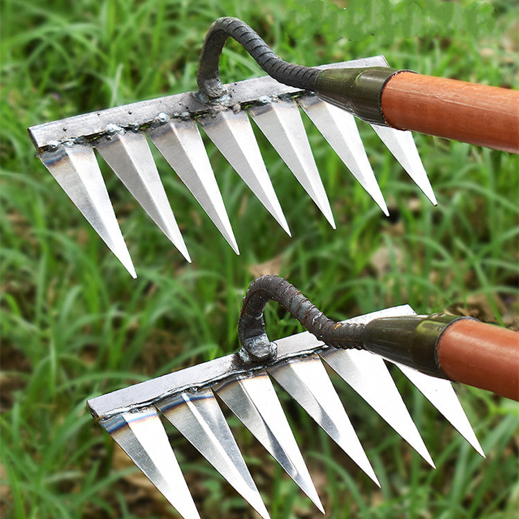 Oak & Coral | Garden Hand Weeding Cultivator with Sharp Tines