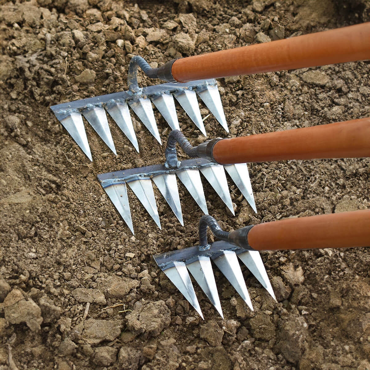 Oak & Coral | Garden Hand Weeding Cultivator with Sharp Tines