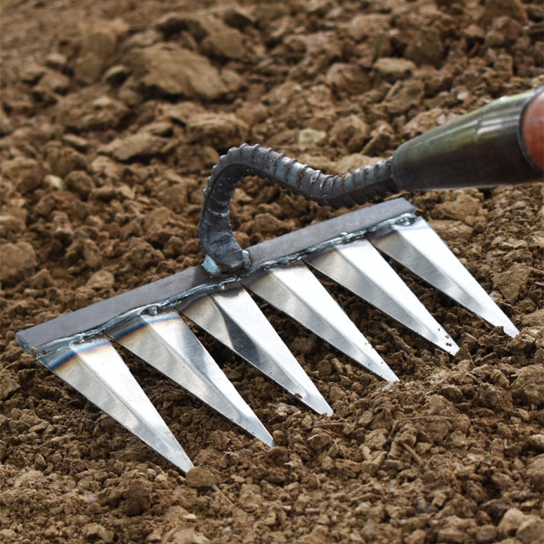 Oak & Coral | Garden Hand Weeding Cultivator with Sharp Tines