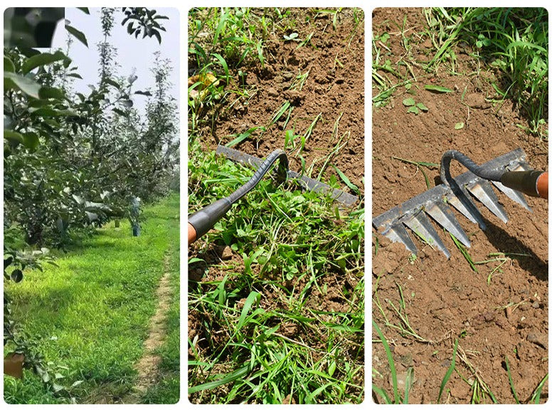 Oak & Coral | Garden Hand Weeding Cultivator with Sharp Tines
