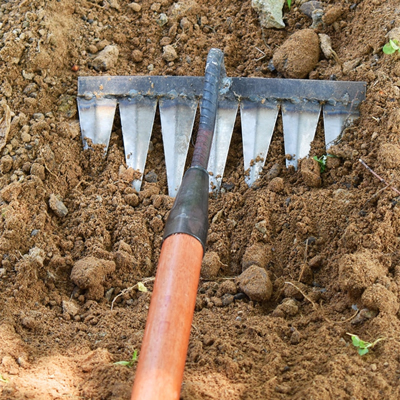 Oak & Coral | Garden Hand Weeding Cultivator with Sharp Tines
