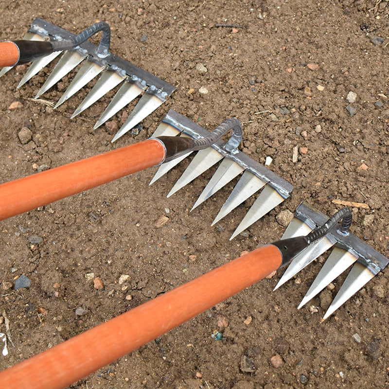 Oak & Coral | Garden Hand Weeding Cultivator with Sharp Tines