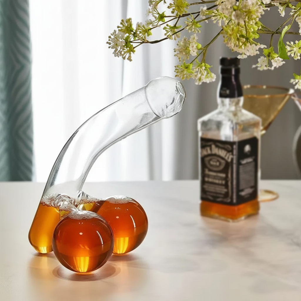Oak & Coral | Glass Decanter | Elegant Design and 650 ml Capacity | Clear