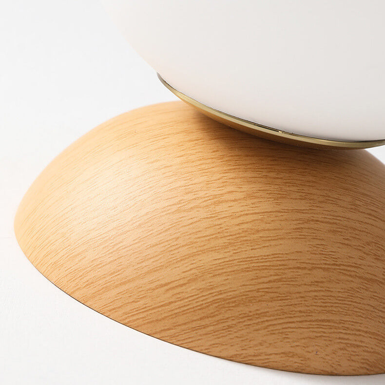 Oak & Coral | Glass Globe Ceiling Light | Wood Grain Design