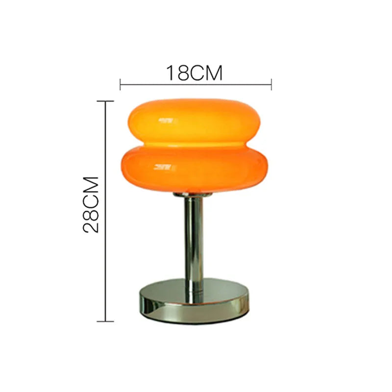 Oak & Coral | Glass Table Lamp | Child-Friendly Night Light Design