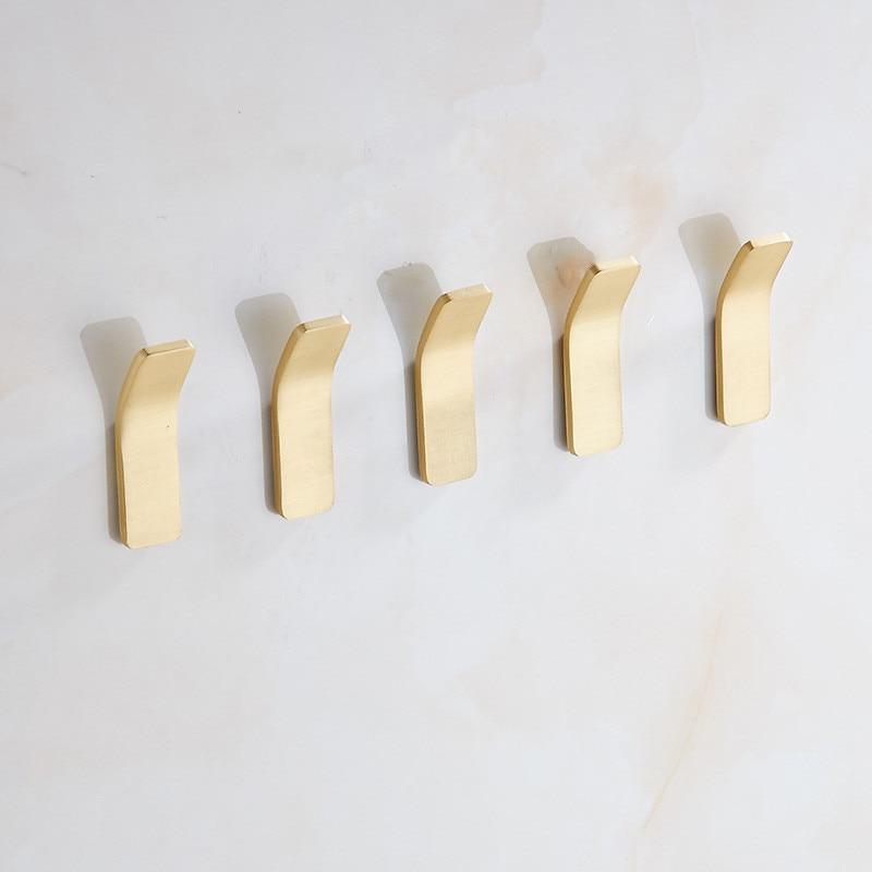 Oak & Coral | Golden Wall Hooks – Luxurious Brass Coat Hooks for Hallway and Bedroom