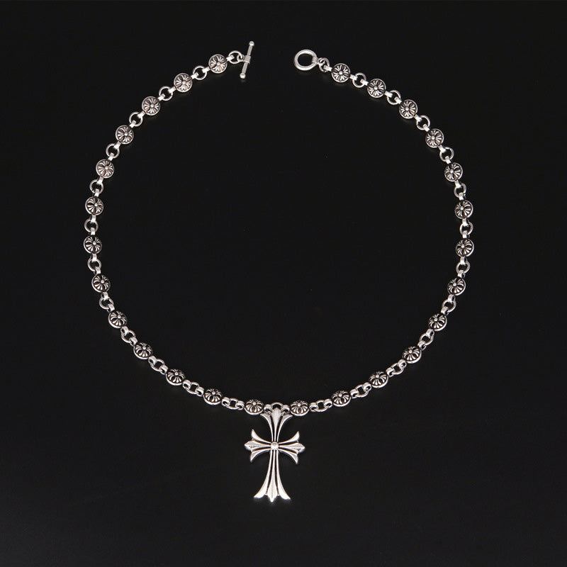 Oak & Coral | Gothic Cross Pendant Necklace