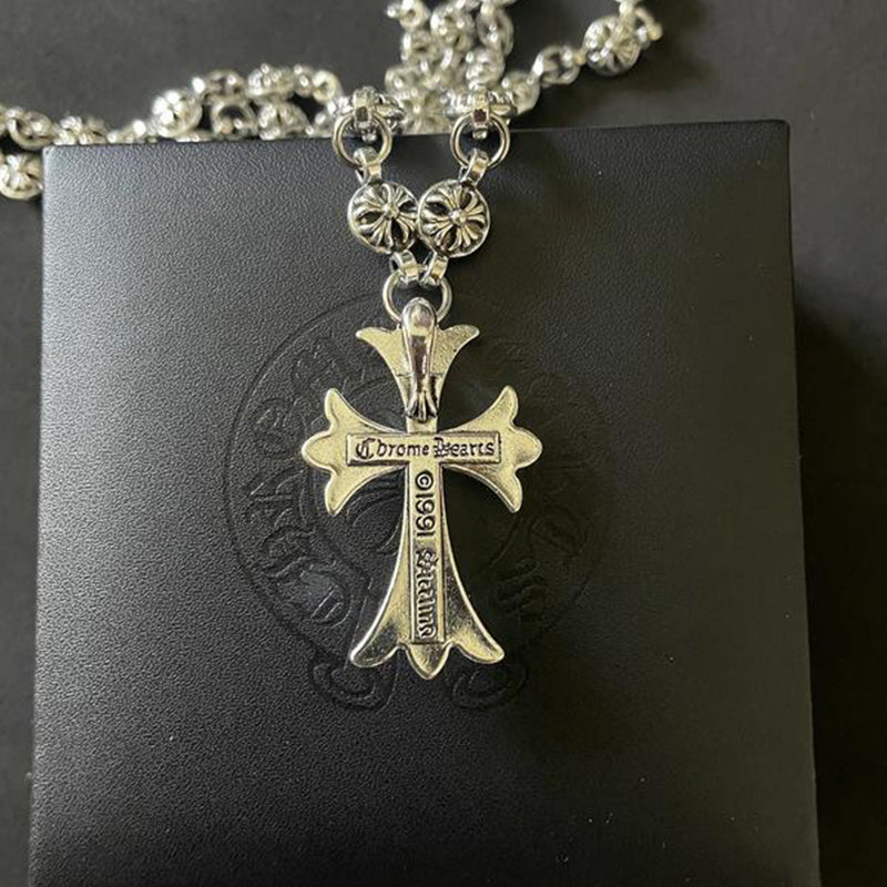 Oak & Coral | Gothic Cross Pendant Necklace