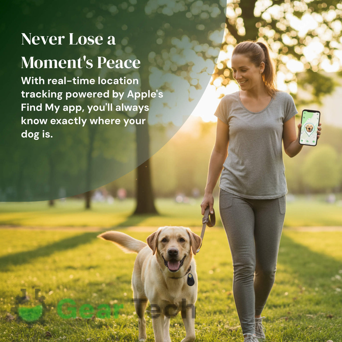 Oak & Coral | GPS Dog Tracking | Waterproof, Real-Time Location & Safety Zone Alerts for Outdoor Adventures