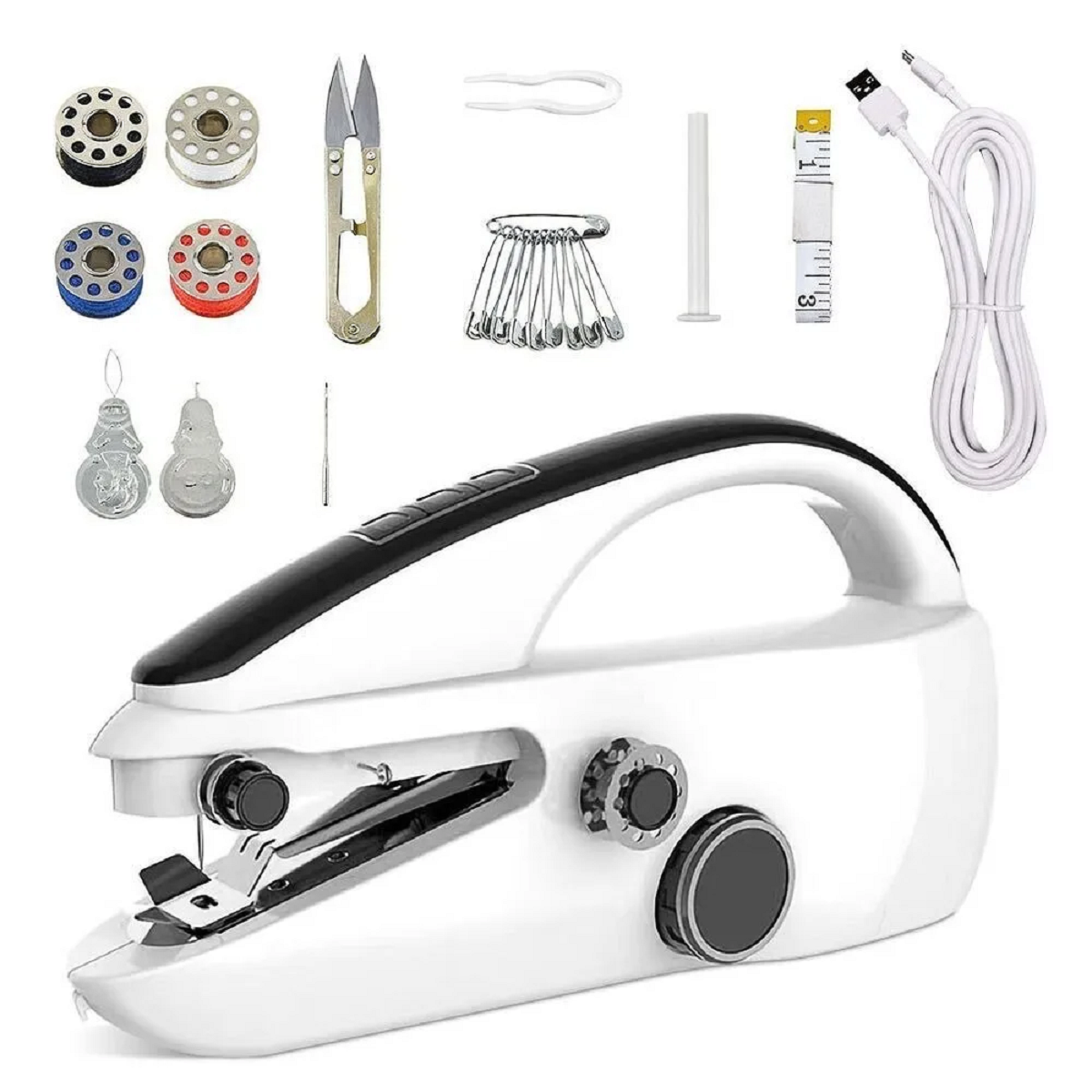 Oak & Coral | Handheld Mini Sewing Machine for Crafts & Repairs - Portable Sewing Tool for Quick Repairs and DIY Projects