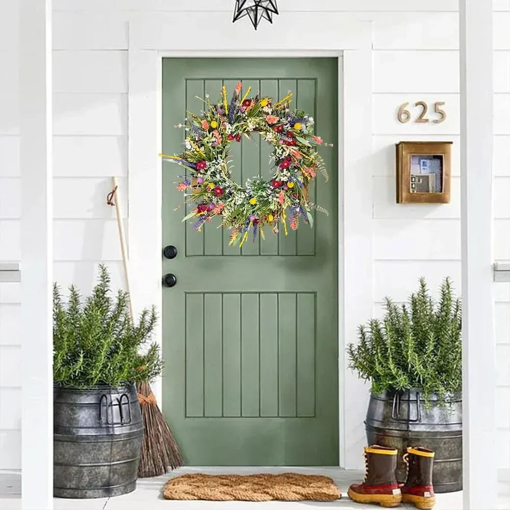 Oak & Coral | Handmade Flower Wreath for Door for Indoor and Outdoor
