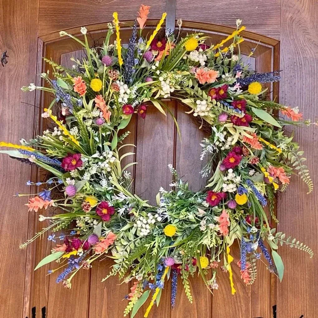 Oak & Coral | Handmade Flower Wreath for Door for Indoor and Outdoor