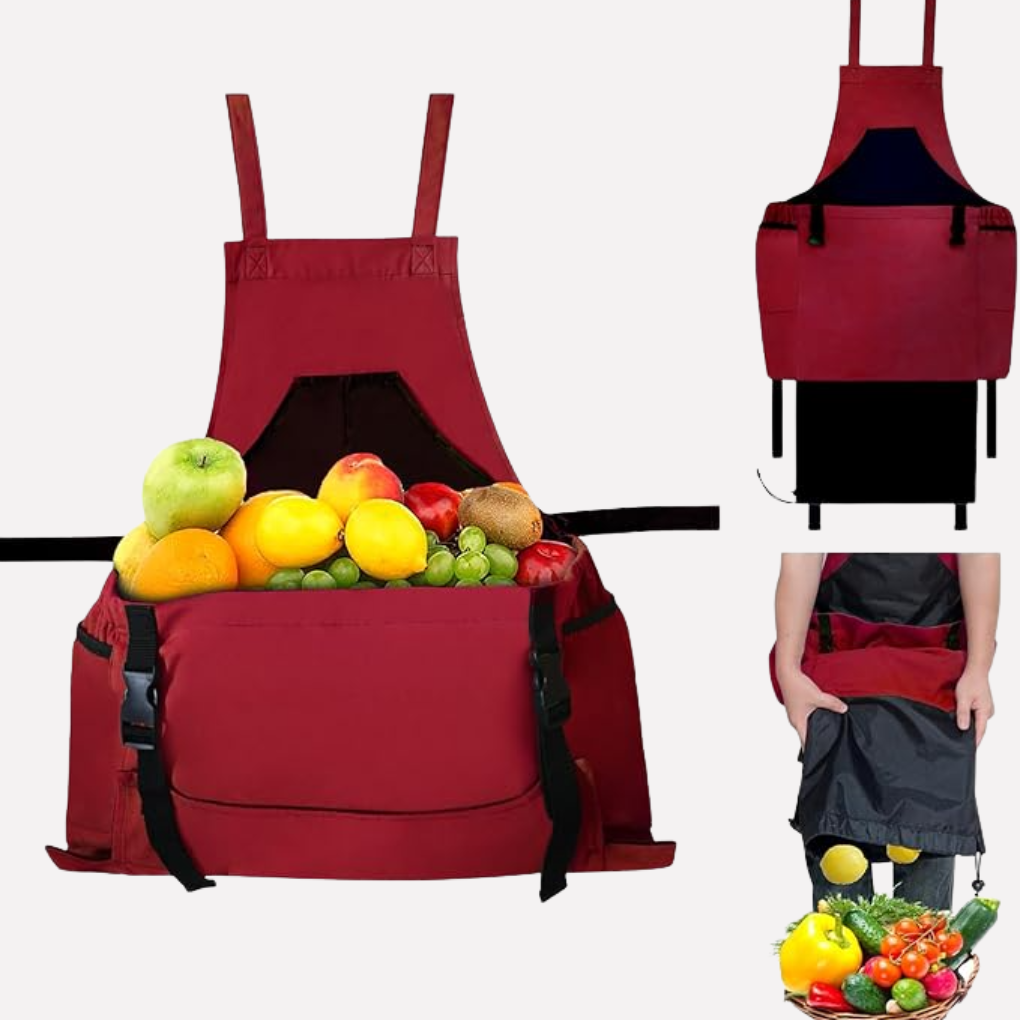 Oak & Coral | Harvest Apron with Large Gathering Pouch