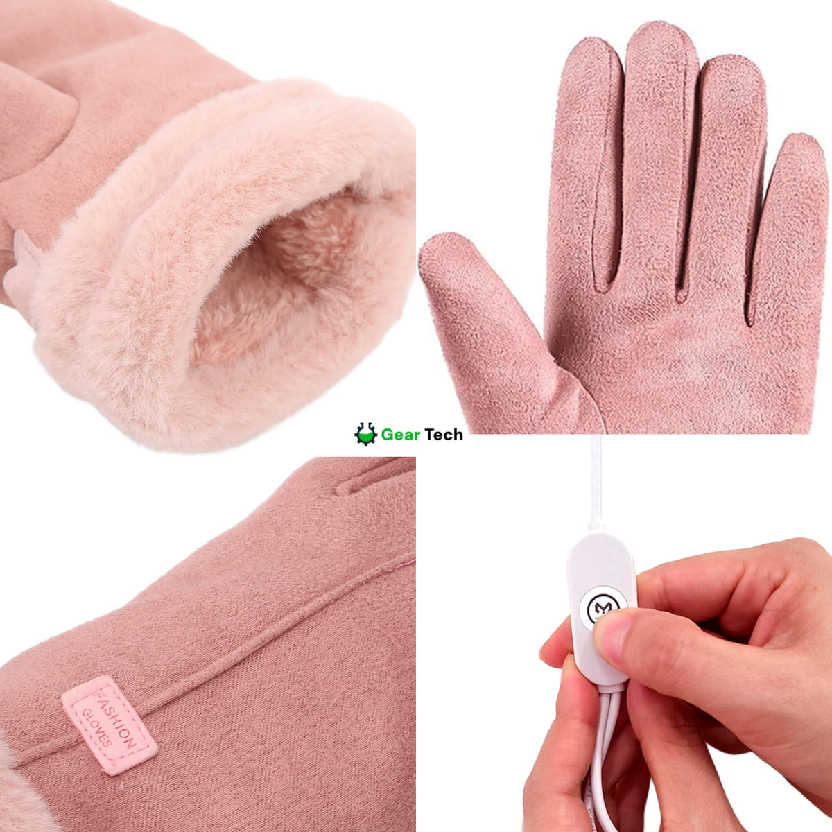 Oak & Coral | Heated Gloves for Women UK – Women's Thermal Waterproof Winter Gloves with Touch Screen & USB Rechargeable Warm Design