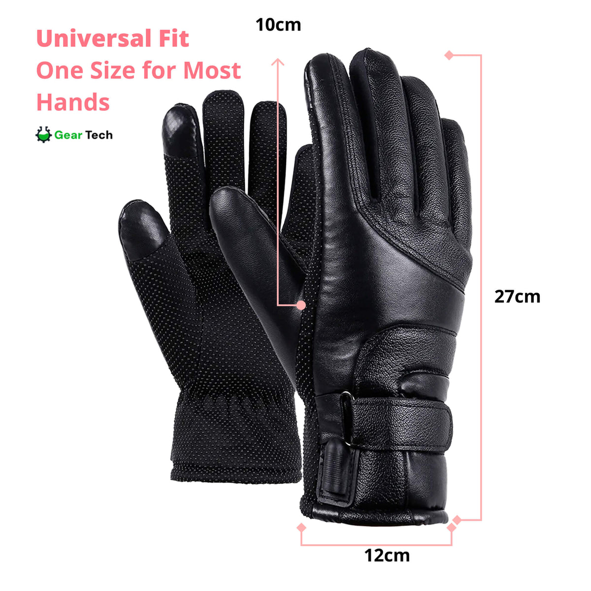 Oak & Coral | Heated Gloves for Women UK – Women's Thermal Waterproof Winter Gloves with Touch Screen & USB Rechargeable Warm Design