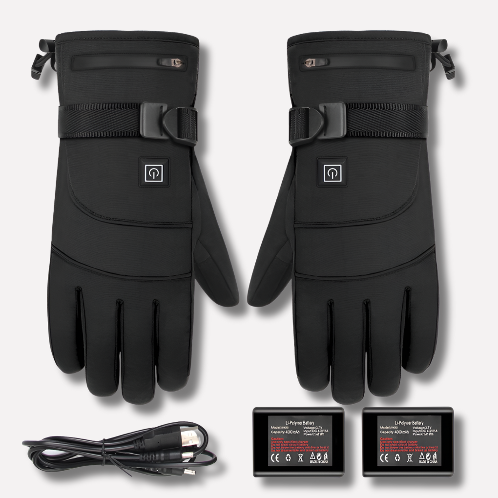 Oak & Coral | Heated Ski Gloves with Adjustable Strap