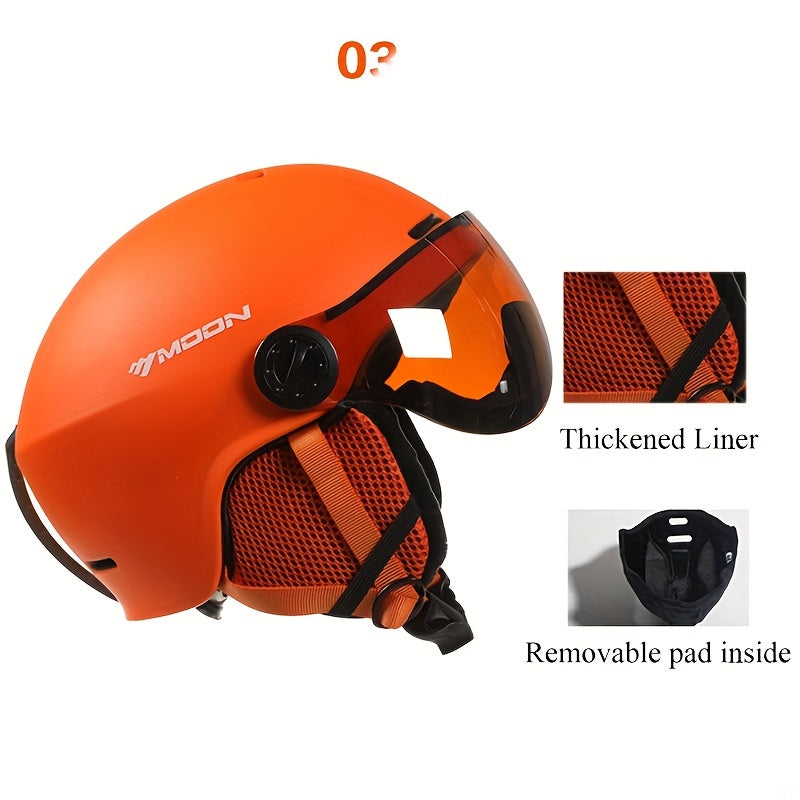 Oak & Coral | High-Quality Ski Helmet with Removable Parts – Safe and Comfortable for Outdoor Activities