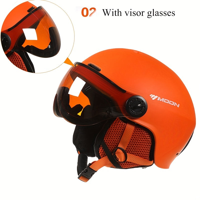 Oak & Coral | High-Quality Ski Helmet with Removable Parts – Safe and Comfortable for Outdoor Activities