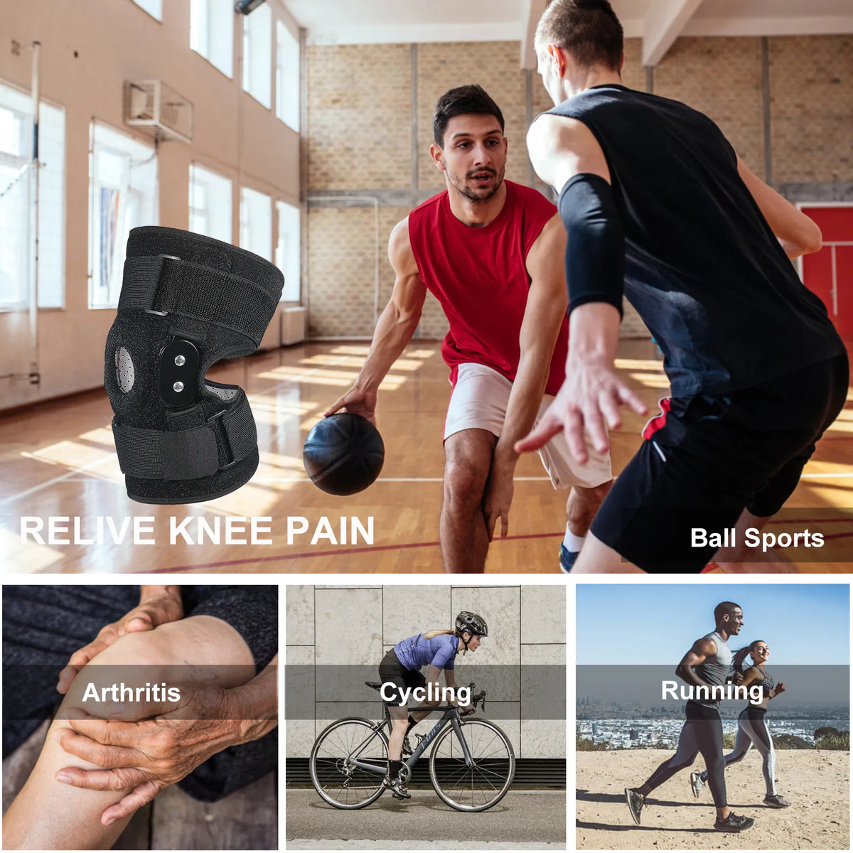 Oak & Coral | Hinged Knee Brace with Adjustable Straps