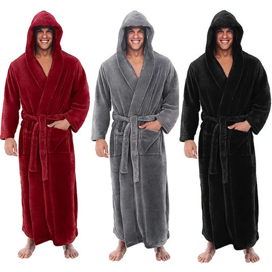 Oak & Coral | HoodedChill – Cozy Bathrobe for Men