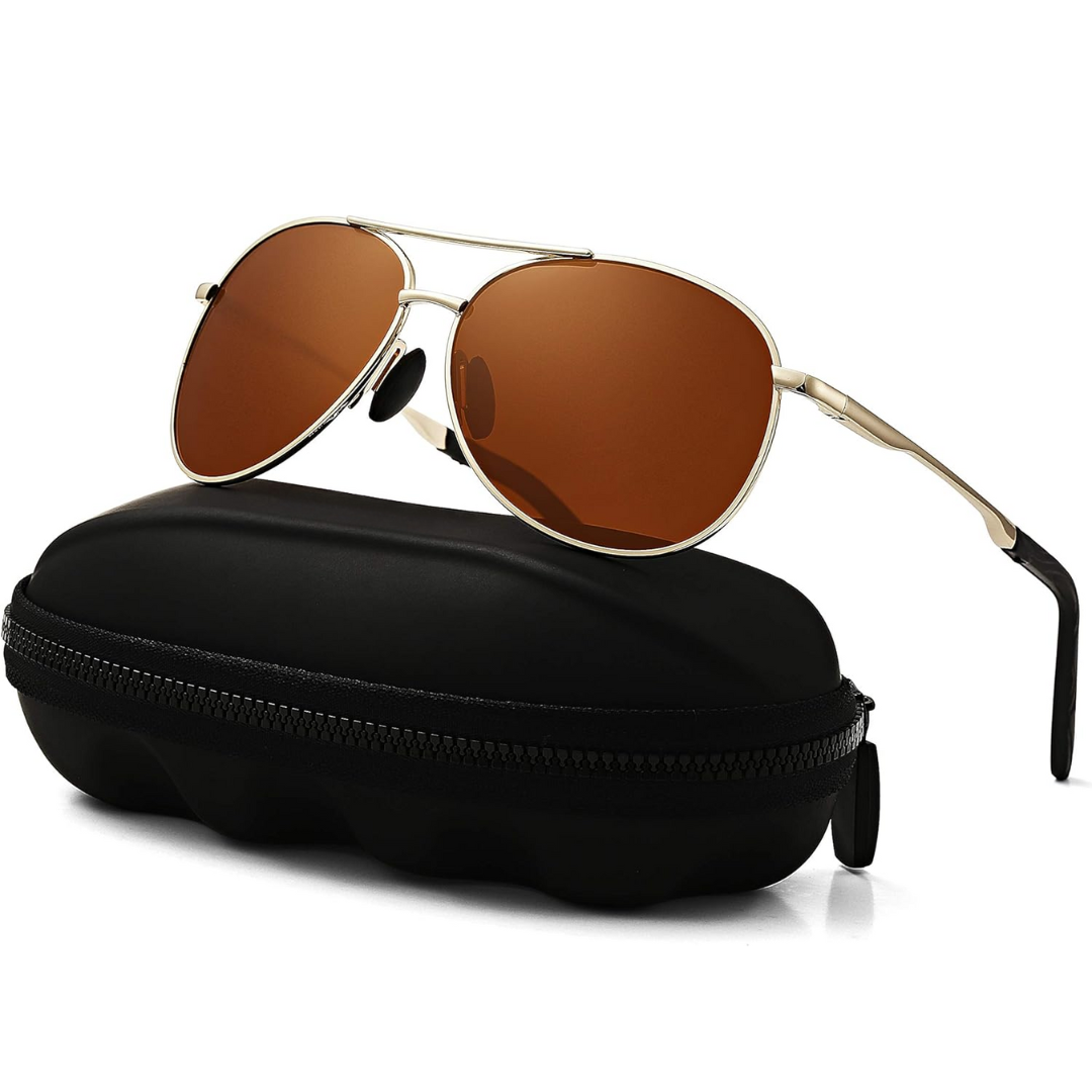 Oak & Coral | Joey Polarized Aviator Sunglasses with UV400 Protection