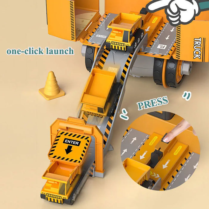 Oak & Coral | Kids Construction Vehicle Building Toy Set with Screwdriver