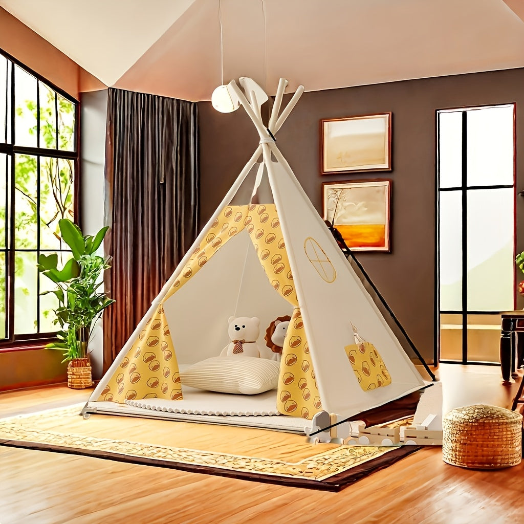 Oak & Coral | Kids Tipi Tent - Playful Indoor Outdoor Teepee
