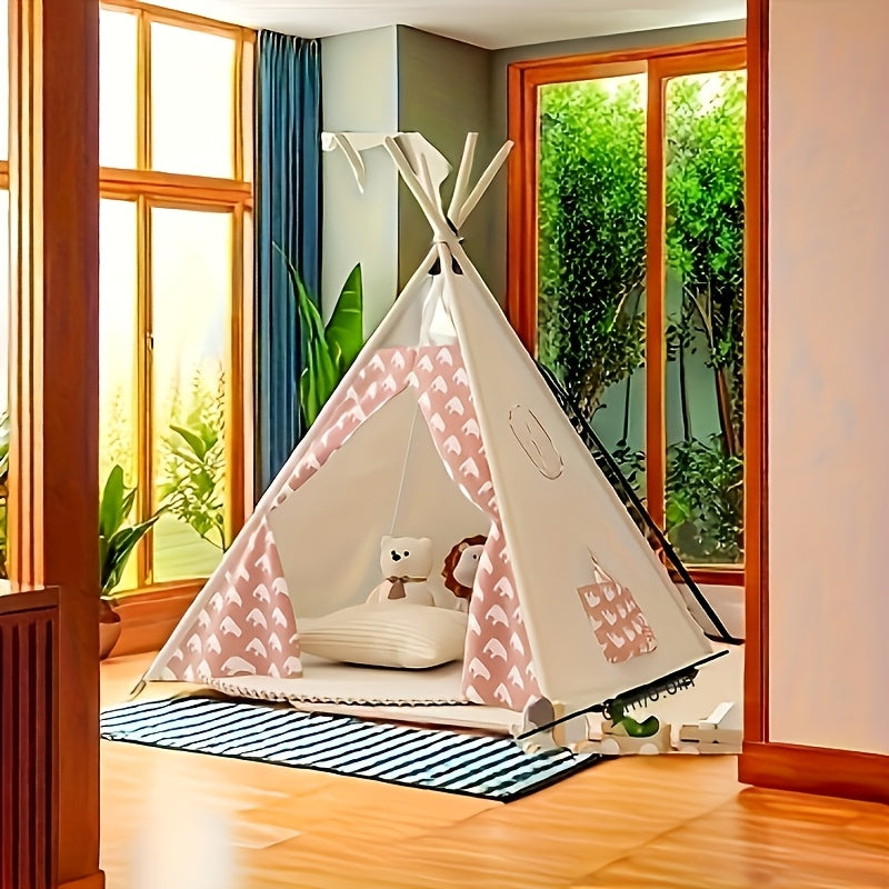 Oak & Coral | Kids Tipi Tent - Playful Indoor Outdoor Teepee