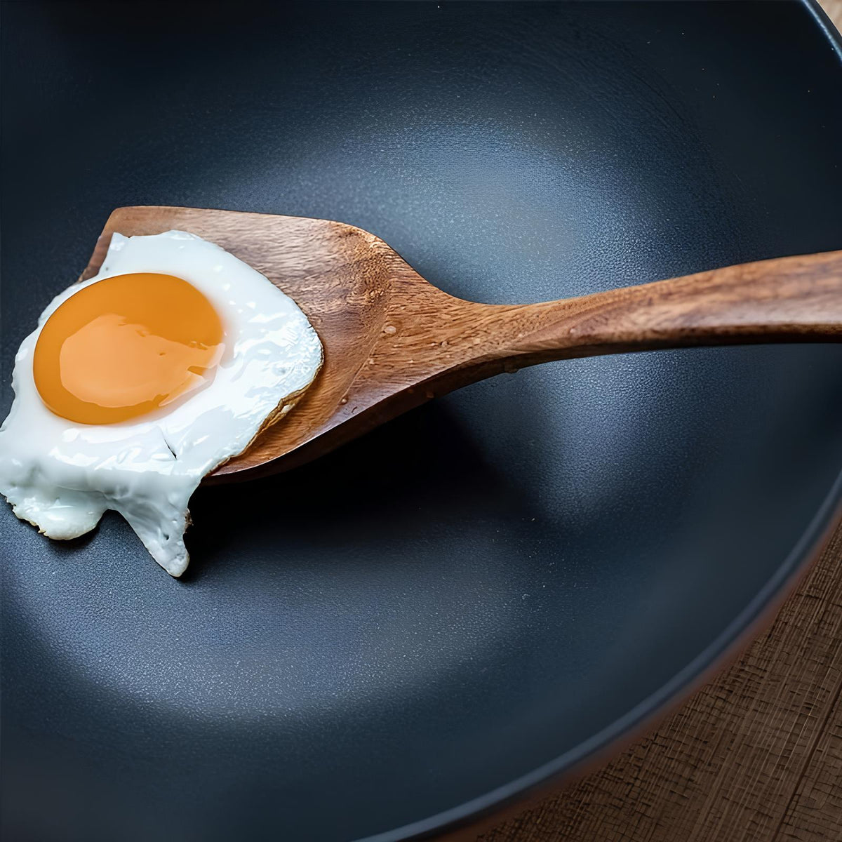 Oak & Coral Kitchen Utensils Set in Natural Wood