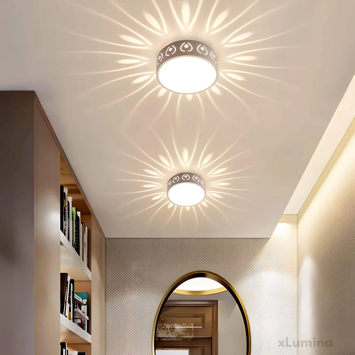 Oak & Coral | LED Ceiling Light - for Entrance, Hallway, and Balcony