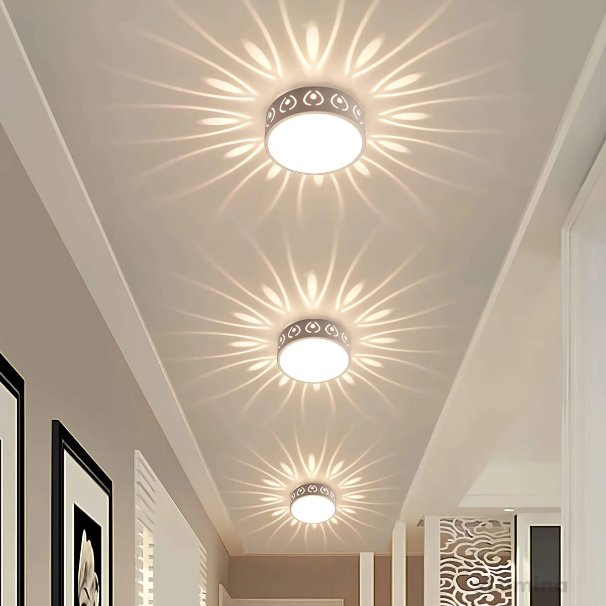Oak & Coral | LED Ceiling Light - for Entrance, Hallway, and Balcony
