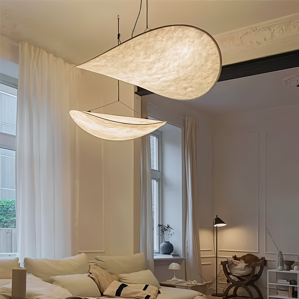 Oak & Coral | LED Pendant Lamp | Modern Design and Energy Efficient | Living Room & Dining Room