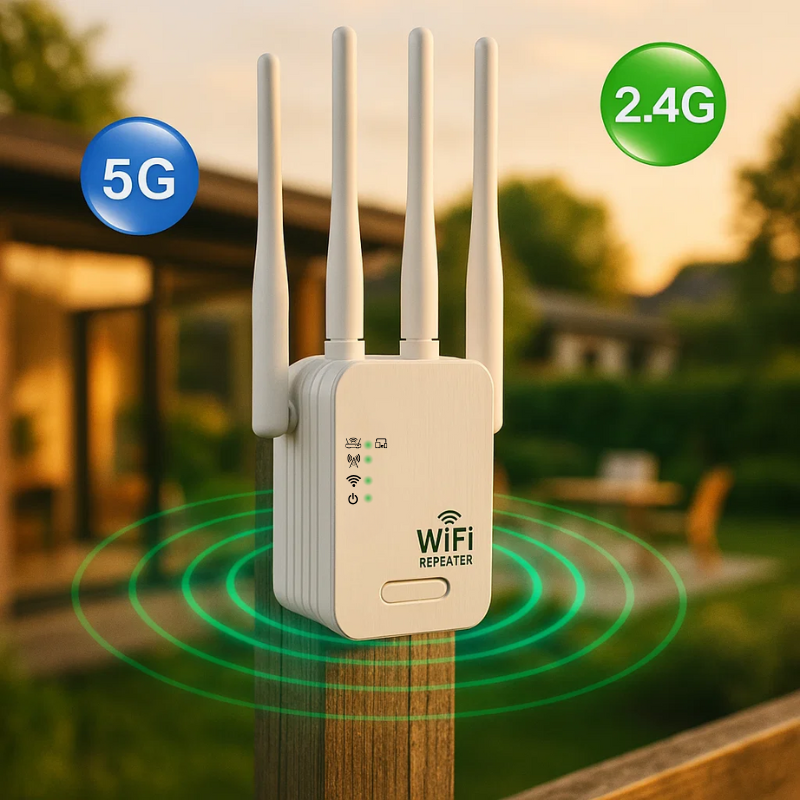 Oak & Coral | Long-Range Outdoor WiFi Booster