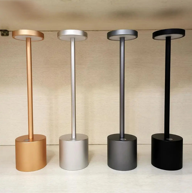 Oak & Coral | LumaLite Rechargeable LED Table Lamp | Wireless | Dimmable | Modern Design for Restaurants and Home