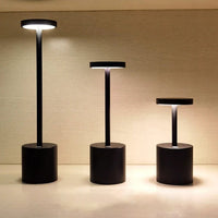 Oak & Coral | LumaLite Rechargeable LED Table Lamp | Wireless | Dimmable | Modern Design for Restaurants and Home