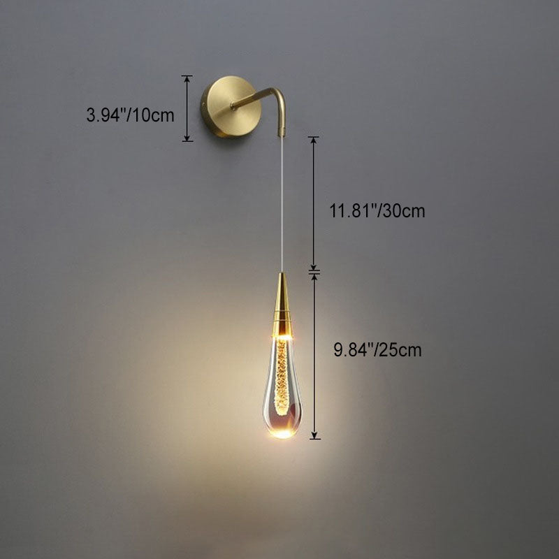 Oak & Coral | LumeTear LED Wall Light in Teardrop Design