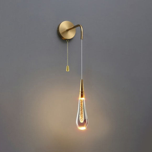 Oak & Coral | LumeTear LED Wall Light in Teardrop Design