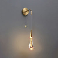 Oak & Coral | LumeTear LED Wall Light in Teardrop Design